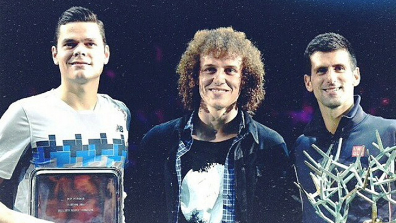 David Luiz, Novak Đoković, Miloš Raonić