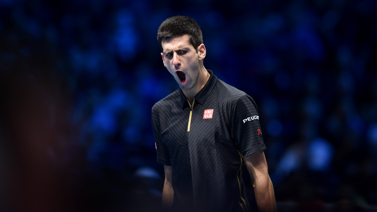 Novak Đoković na meču protiv Keja Nišikorija