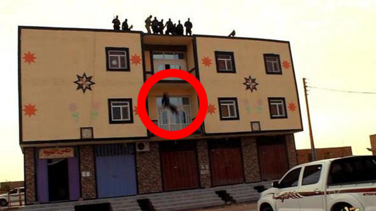 islamisti bacili čoveka sa zgrade