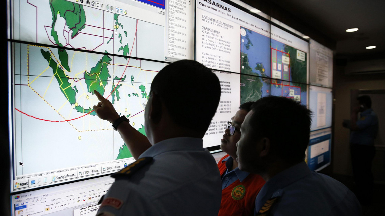 Indonezija, avion, potraga, spasioci, mapa, radar