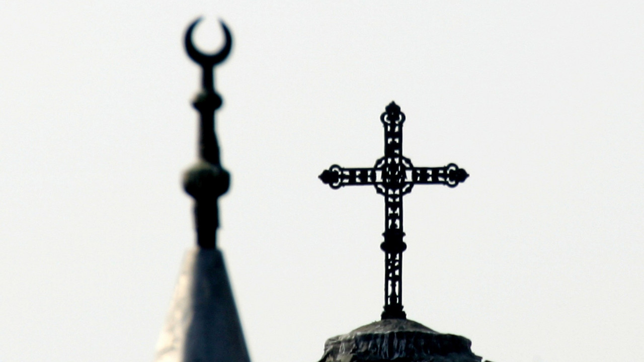 krst, polumesec, crkva, džamija, islam, hrišćanstvo