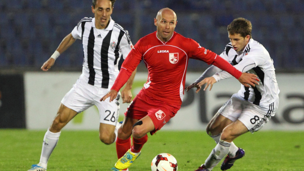 Saša Stojanović na meču Radnički (N) - Partizan