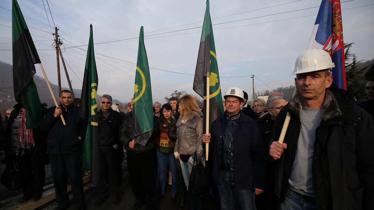 Protest radnika u "Trepči"