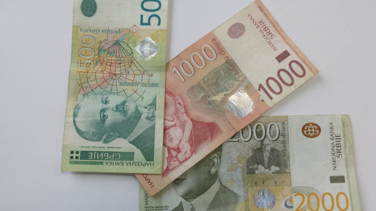 Novčanice od 500, 1000 i 2000 dinara