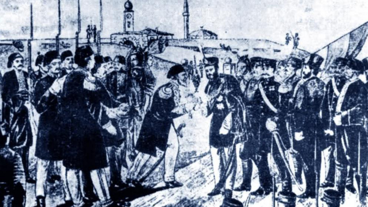 Turci predaju ključeve Beograda knezu Mihailu 1867. 