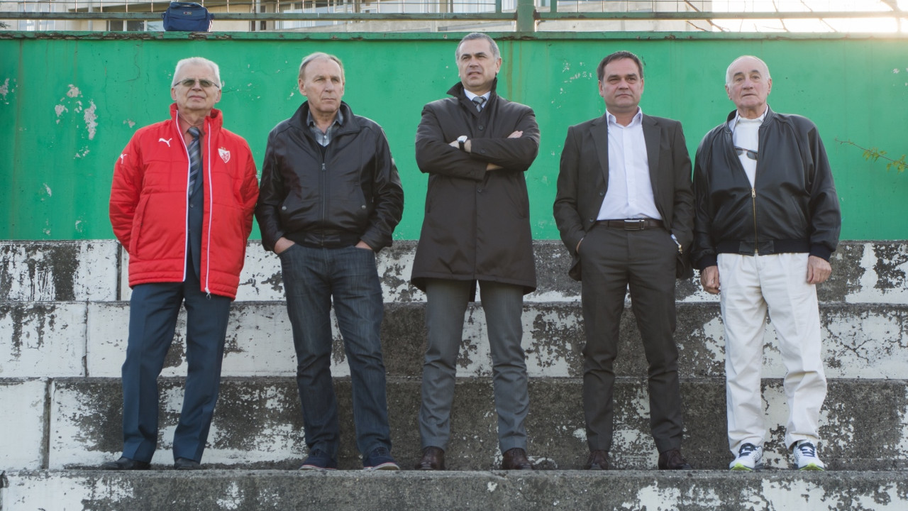 Rukovodioci Crvene zvezde na treningu
