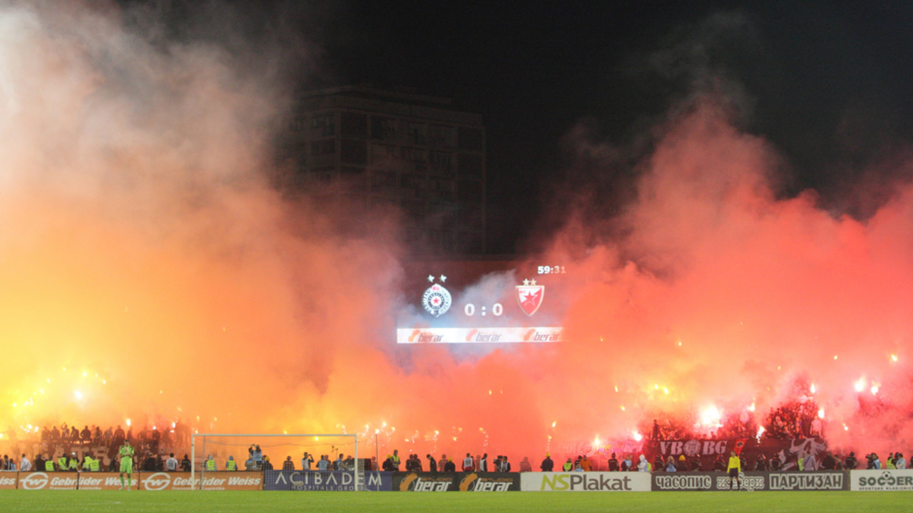 Detalj sa poslednjeg večitog derbija igranog na stadionu u Humskoj