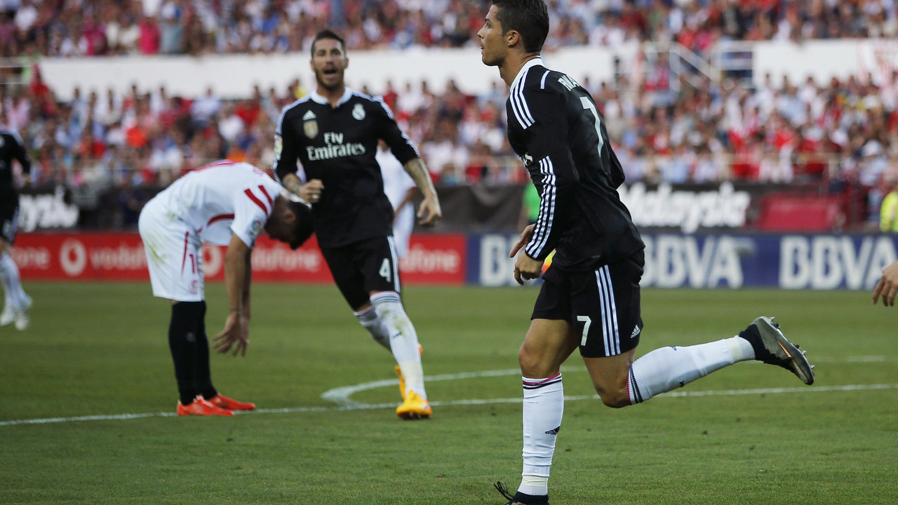 Kristijano Ronaldo slavi prvi gol u meču Sevilja - Real Madrid