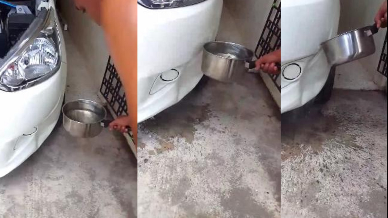 Polivanje automobila ključalom vodom