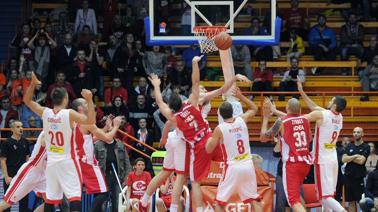Detalj sa meča ABA lige između Cedevite i Crvene zvezde u Zagrebu