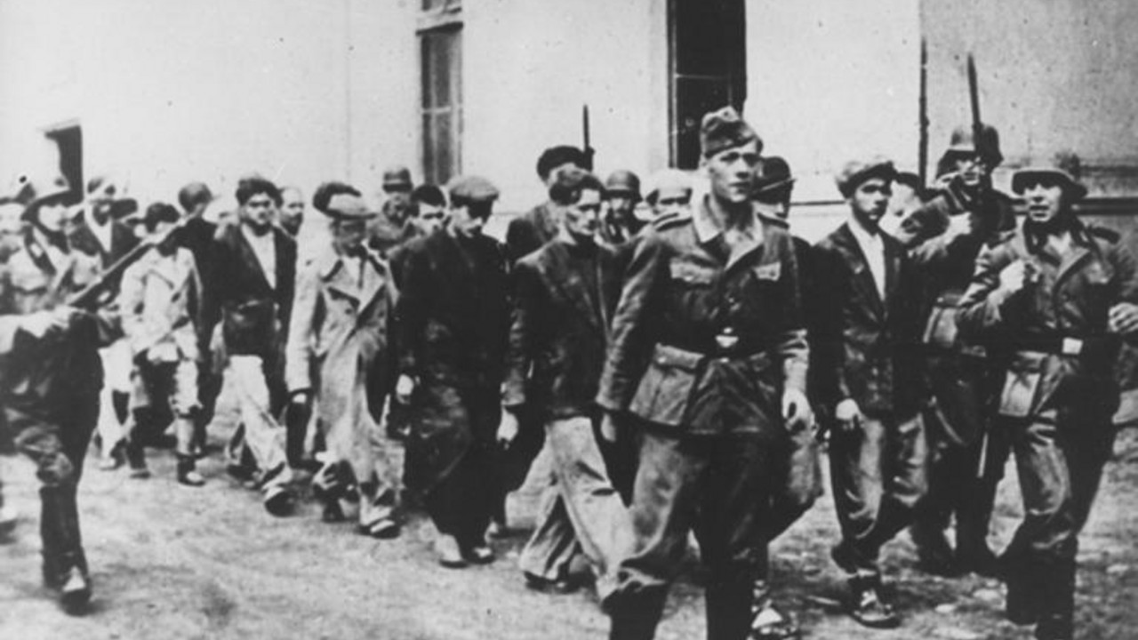 Nemci vode Kragujevčane na streljanje 1941