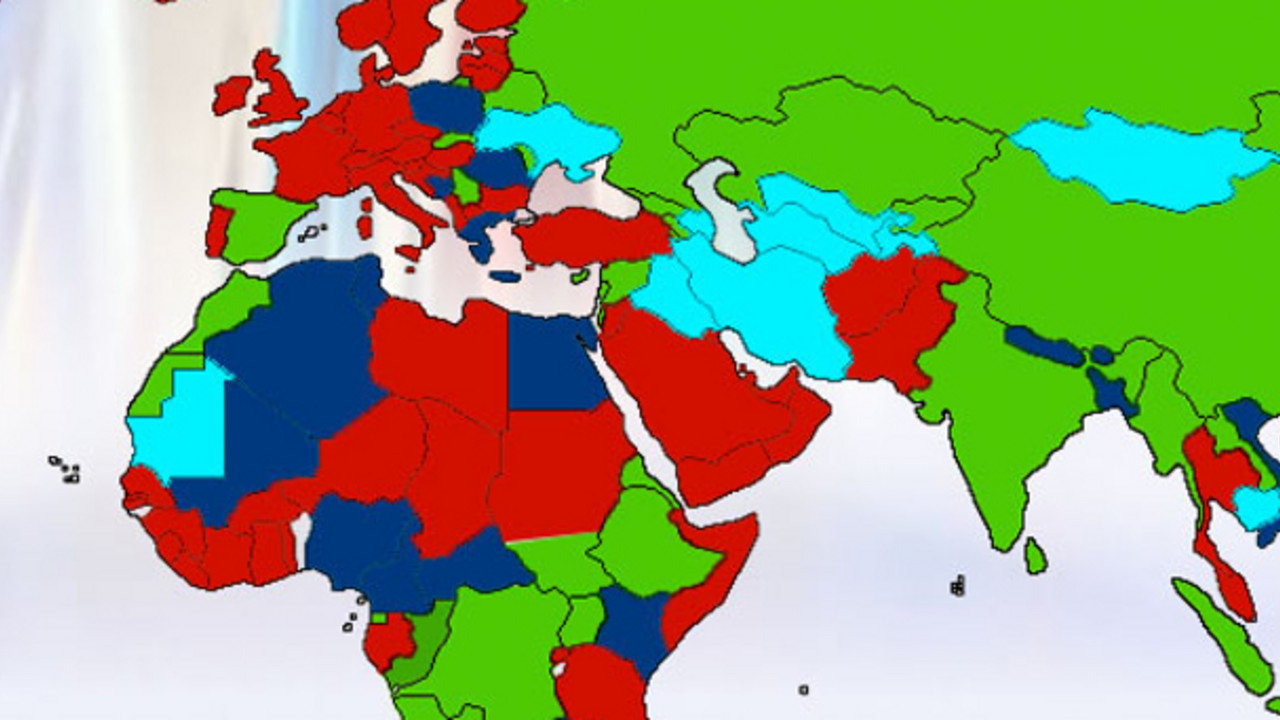 Mapa glasanja za Unesko