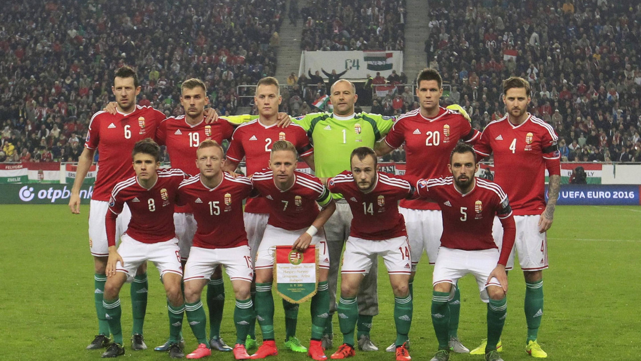 Reprezentacija Mađarske na meču sa Norveškom
