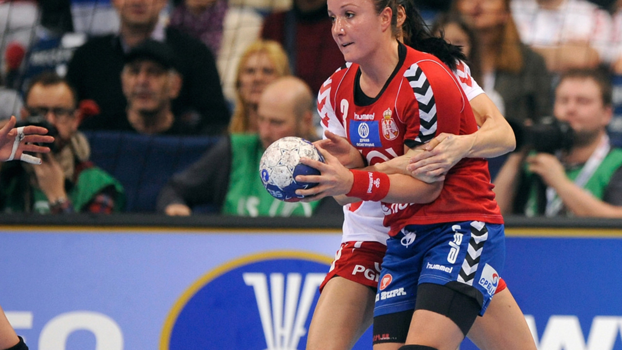 Katarina Krpež u meču Svetskog prvenstva 2013. u Beogradu