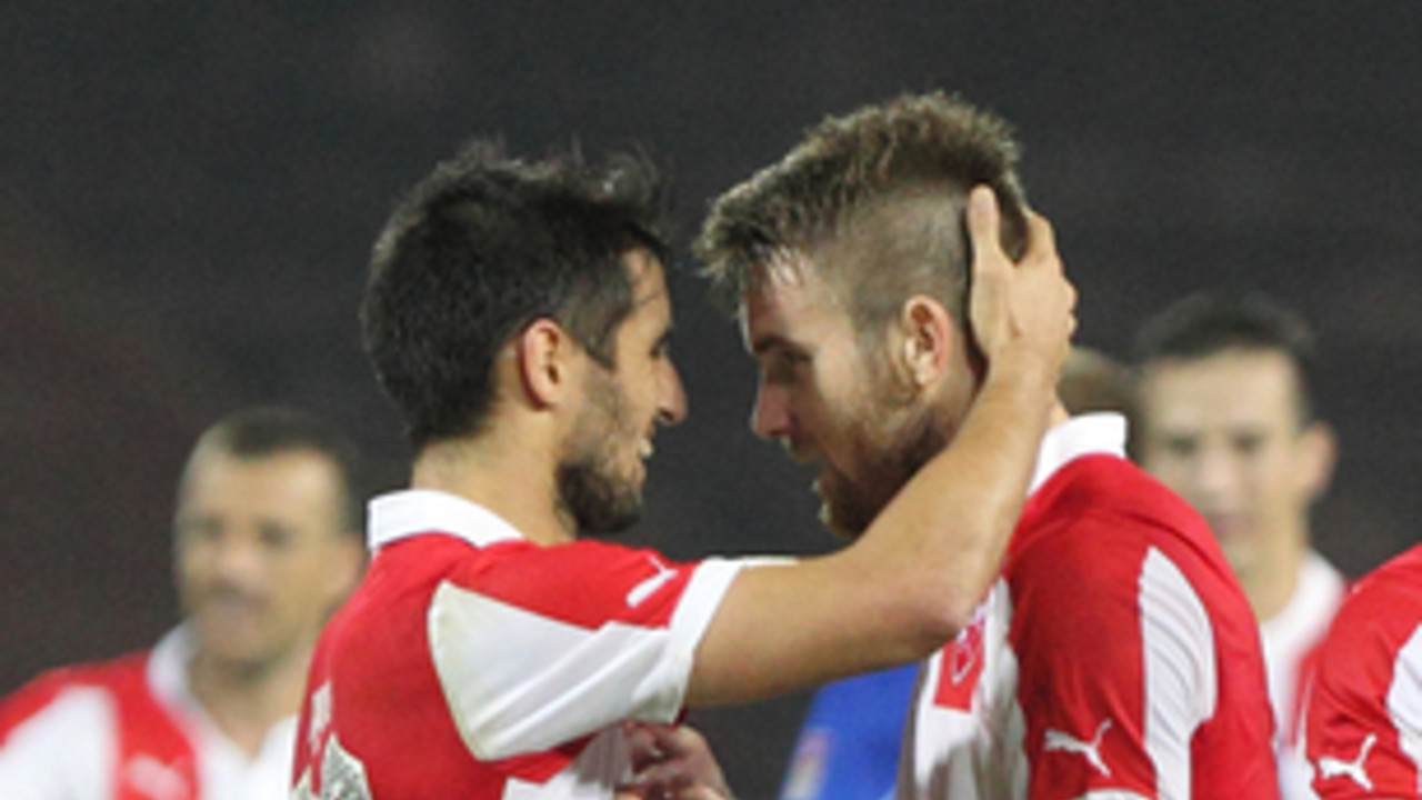 Hugo Vijeira i Aleksandar Katai slave gol
