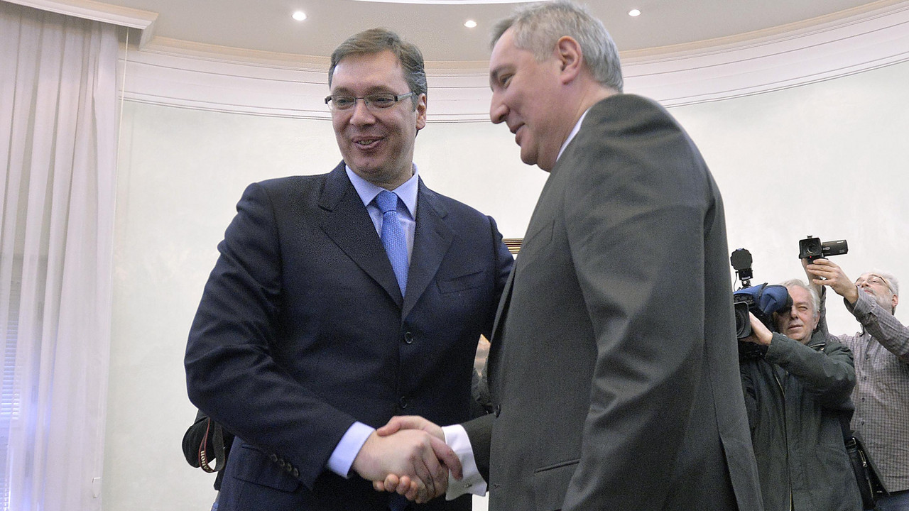 Aleksandar Vučić i Dmitrij Rogozin