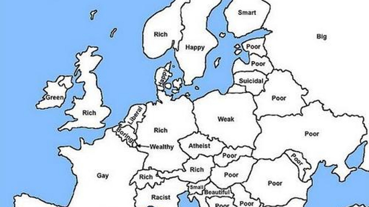 Mapa Evrope prema Guglu