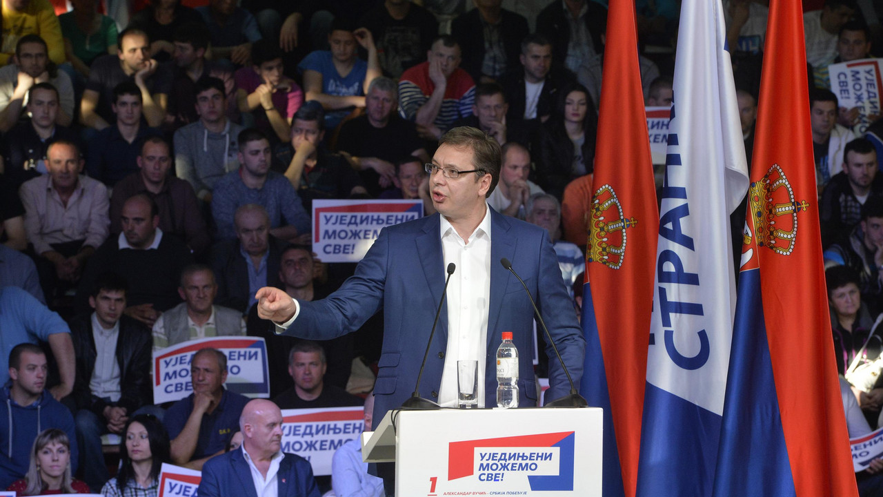 Aleksandar Vučić na skupu u Čačku