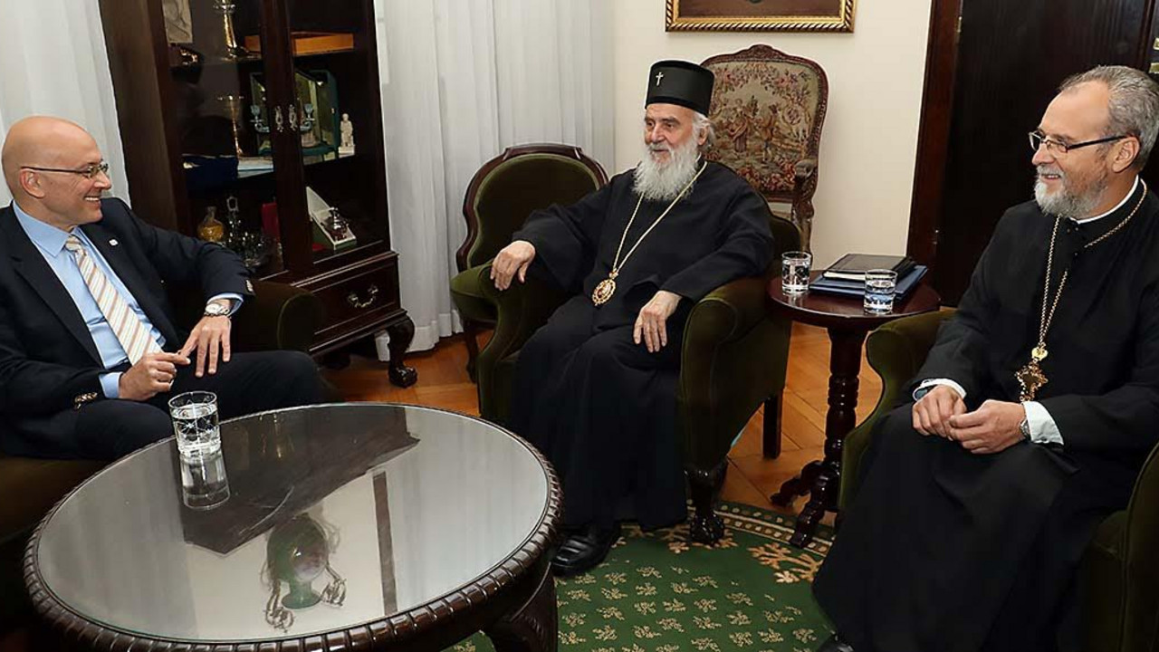 Patrijarh Irinej i Vladan Vukosavljević