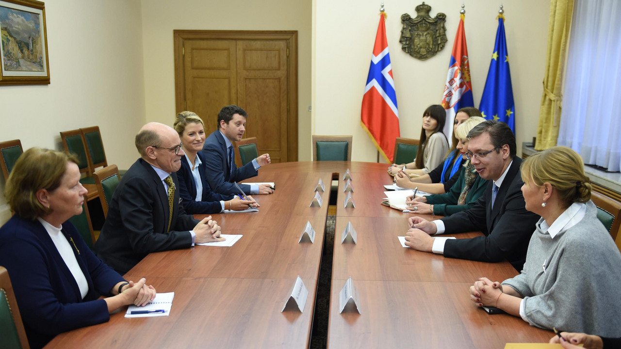 Aleksandar Vučić i ambasador Norveške