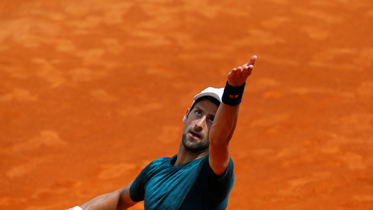 Novak Đoković na treningu u Madridu