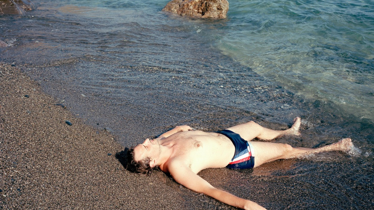 more, muškarac, plaža