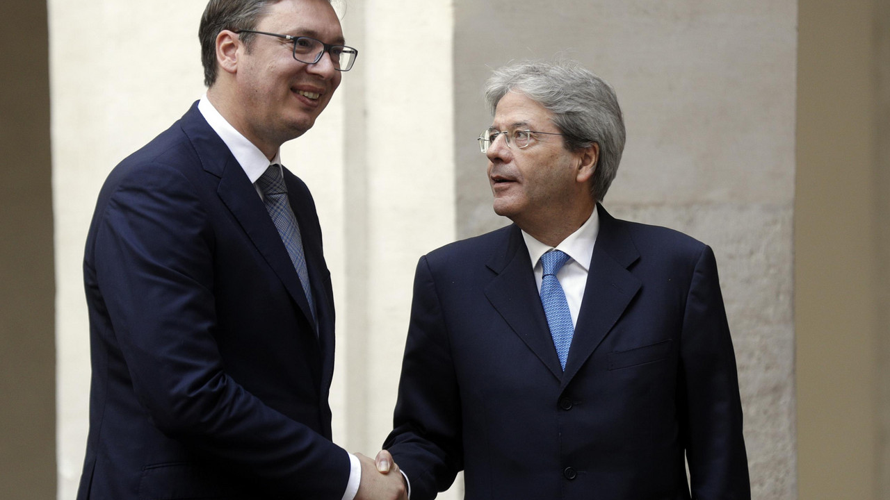 aleksandar vučić, Paolo Đentiloni