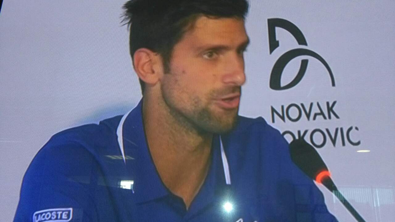 Novak Đoković na konferenciji za medije