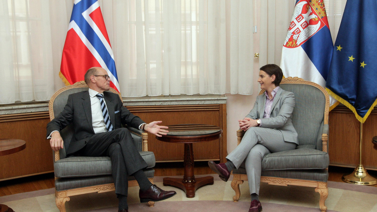 Predsednica Vlade Srbije Ana Brnabić i norveški ambasador Arne Sanes Bjornstad