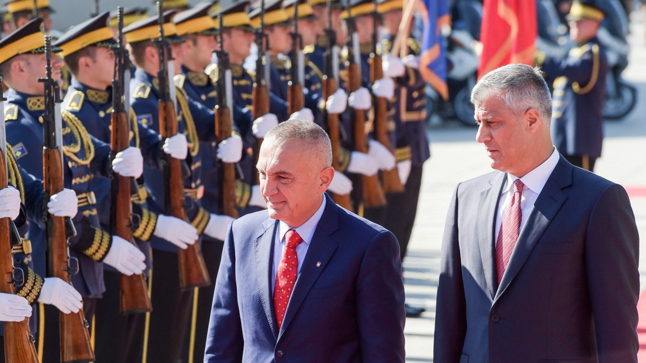 Predsednik Albanije Ilir Meta i predsednik lažne države Kosovo Hašim Tači