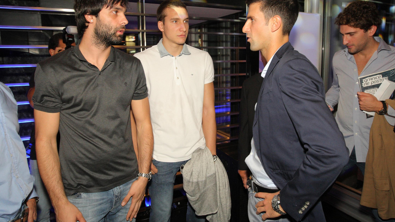 Miloš Teodosić, Bogdan Bogdanović i Novak Đoković