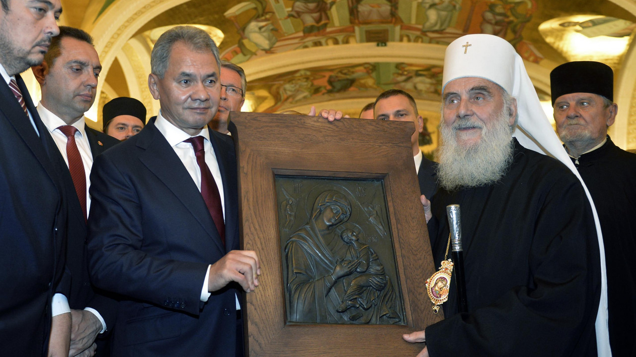 Sergej Šojgu i Patrijarh Irinej
