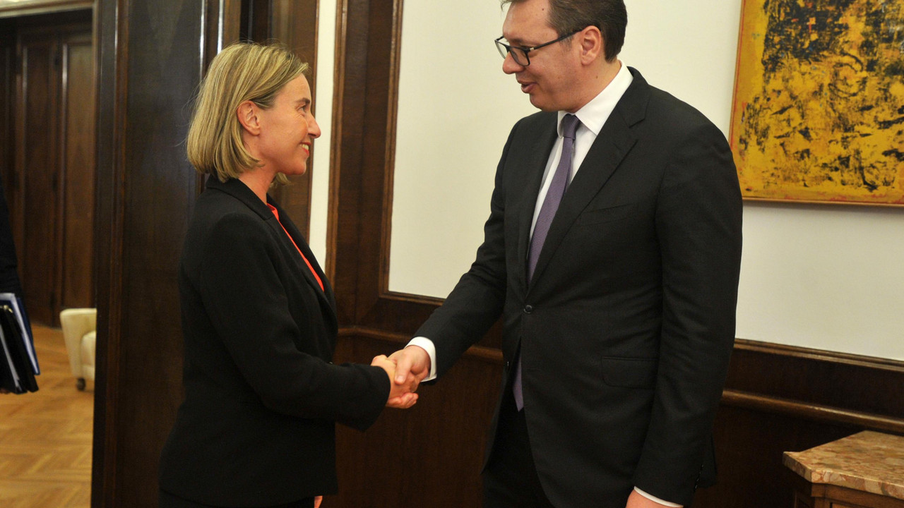 Federika Mogerini, Aleksandar Vučić