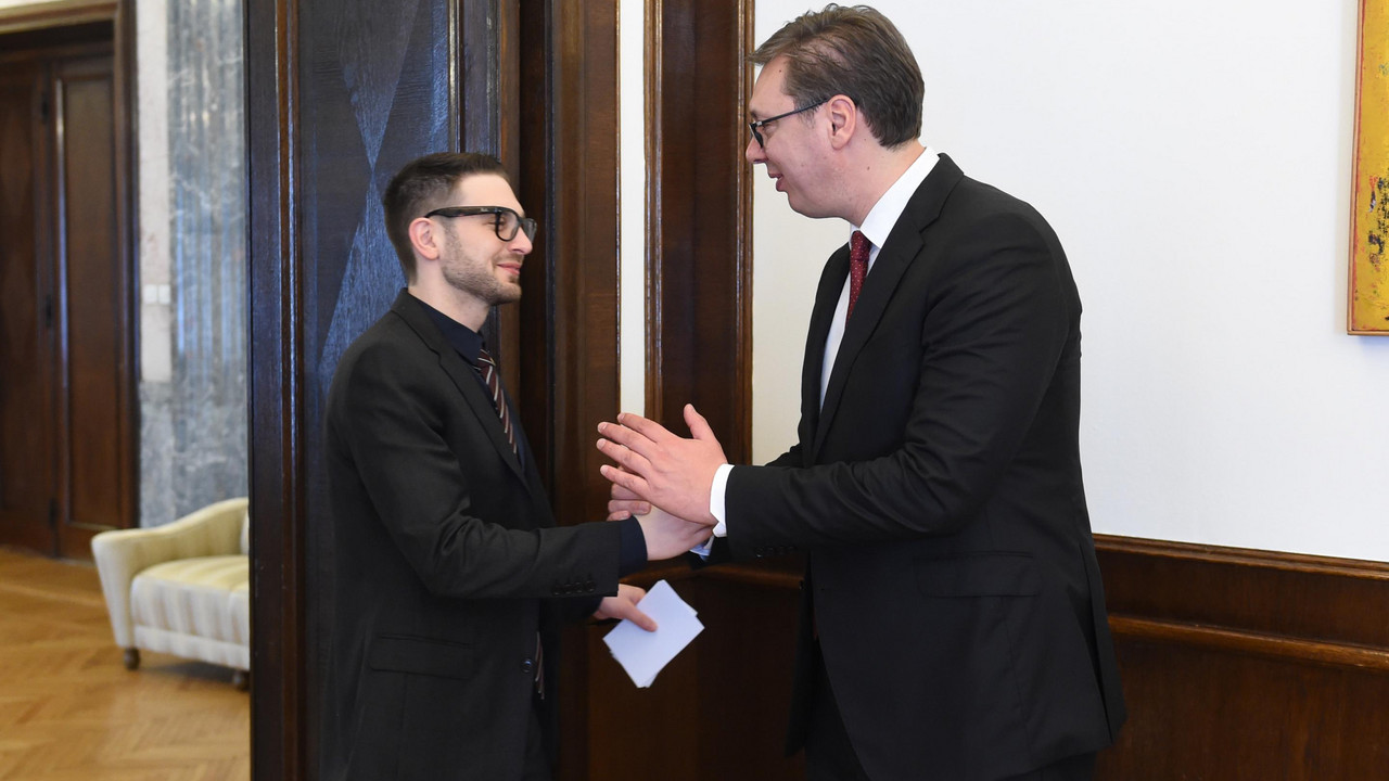 Aleksandar Vučić sa Aleksandrom Sorošem