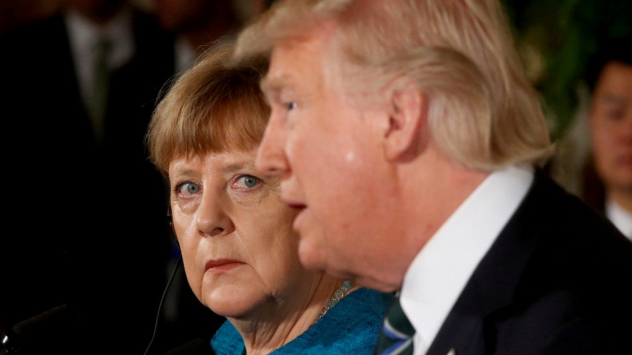 Angela Merkel i Donald Tramp