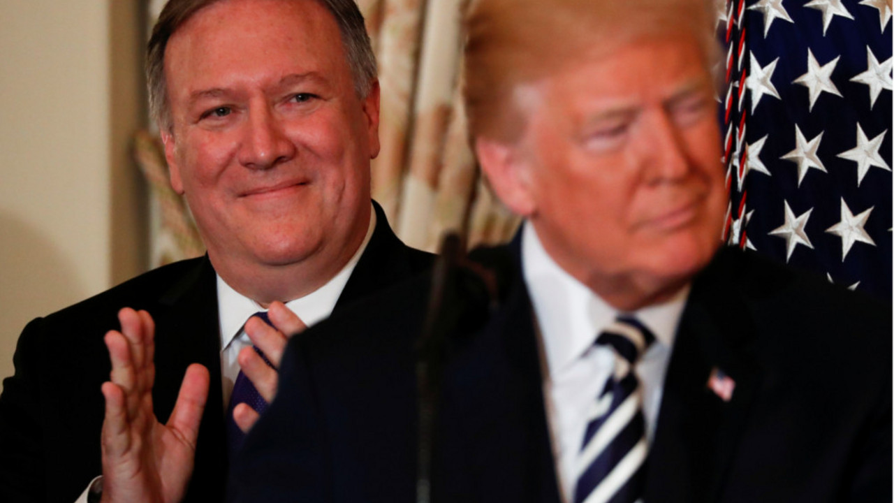 Majk Pompeo i Donald Tramp