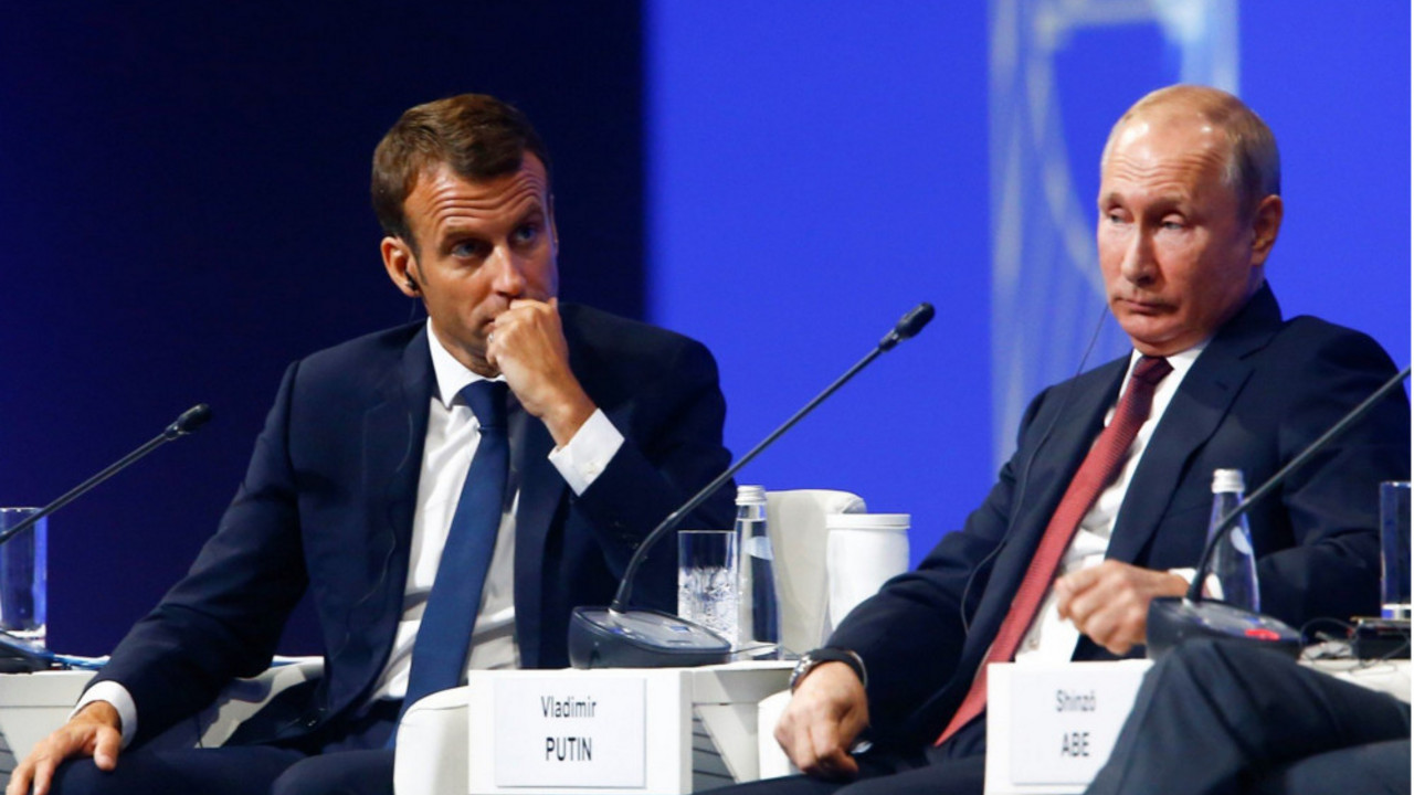 Emanuel Makron i Vladimir Putin