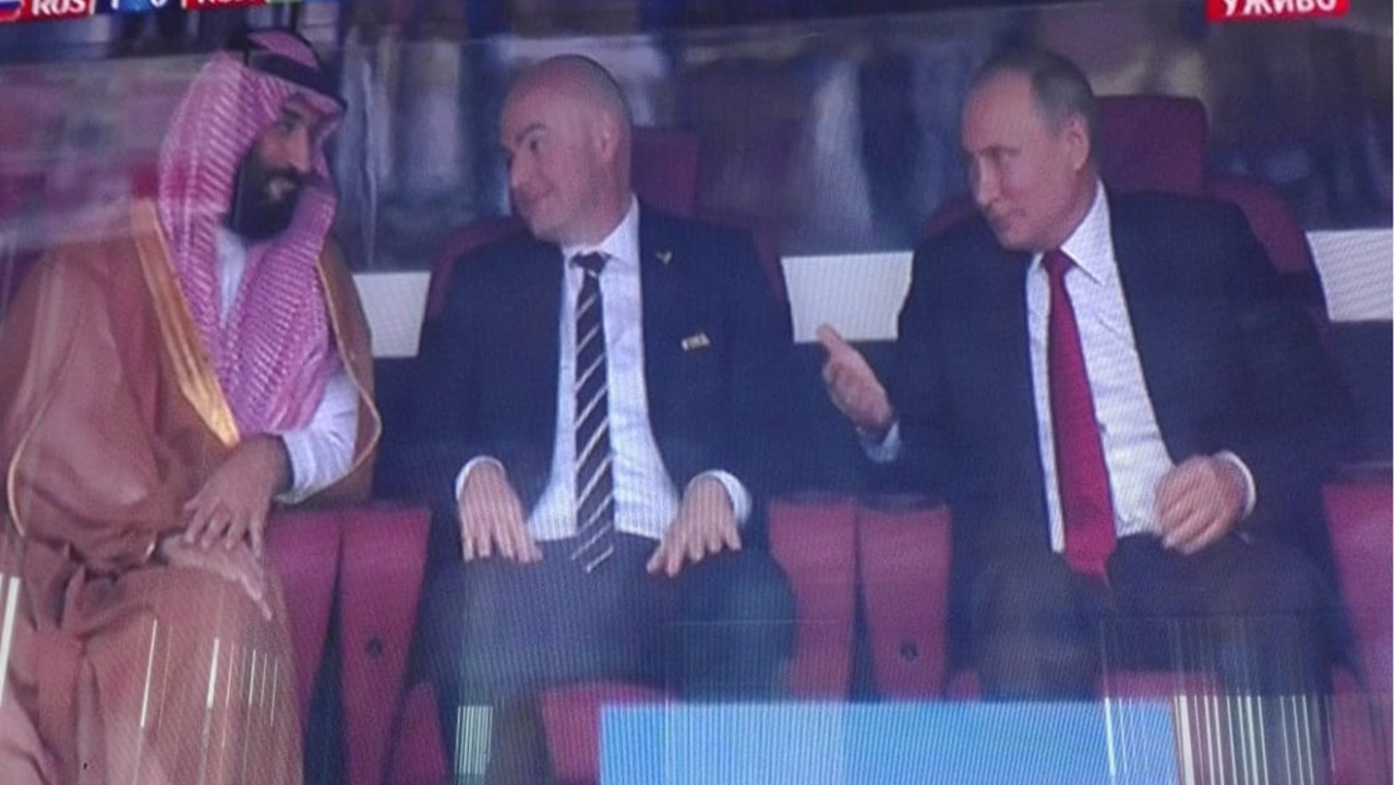 Muhamed bin Salman, Đani Infantino, Vladimir Putin