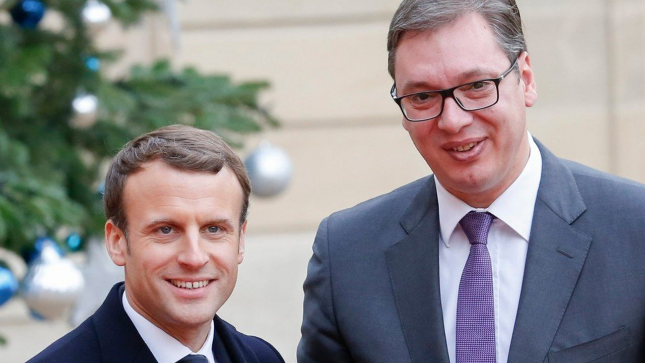 Aleksandar Vučić i Emanuel Makron