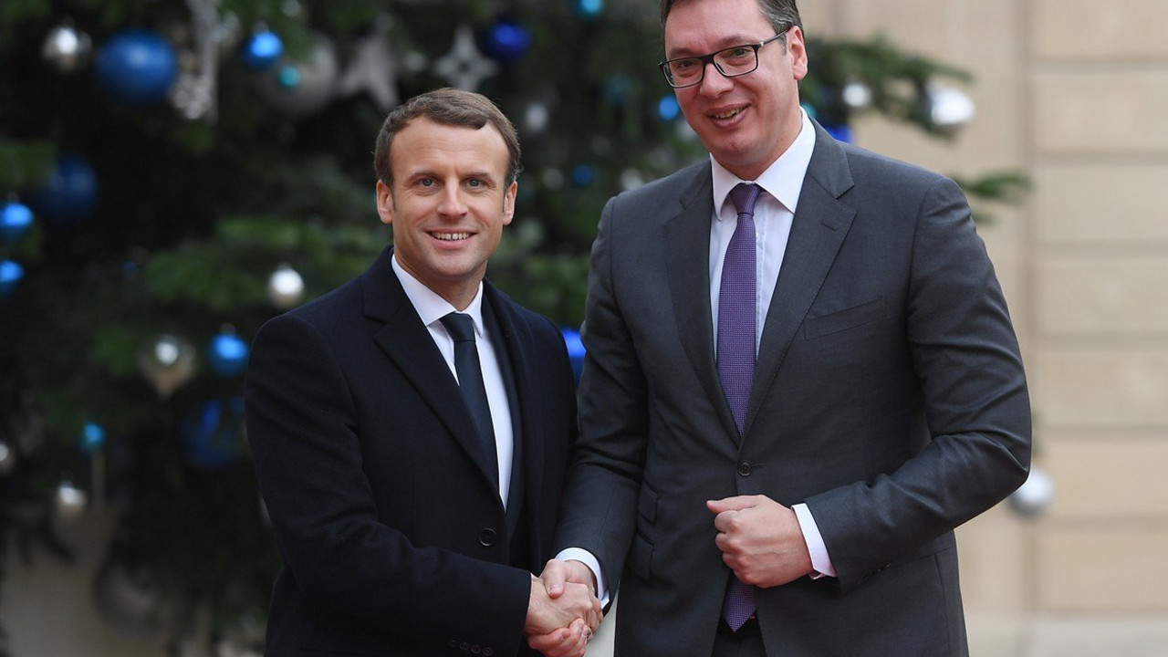 Emanuel Makron i Aleksandar Vučić
