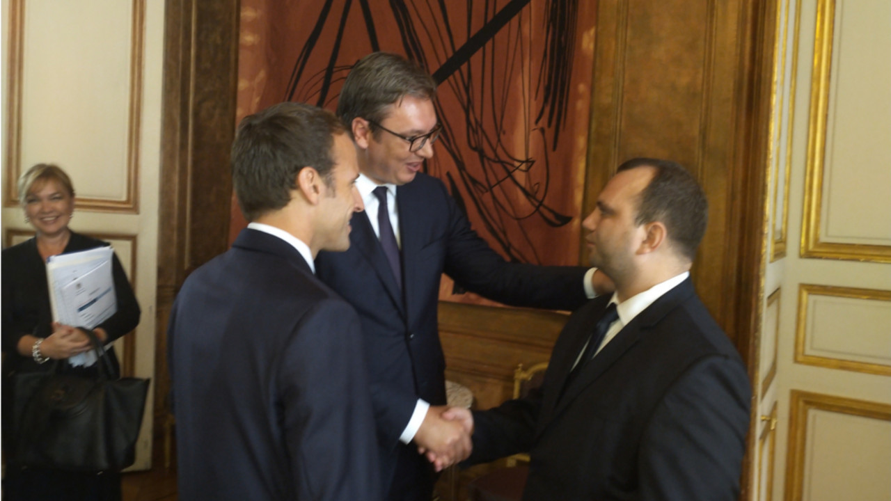 Aleksandar Vučić i Emanuel Makron