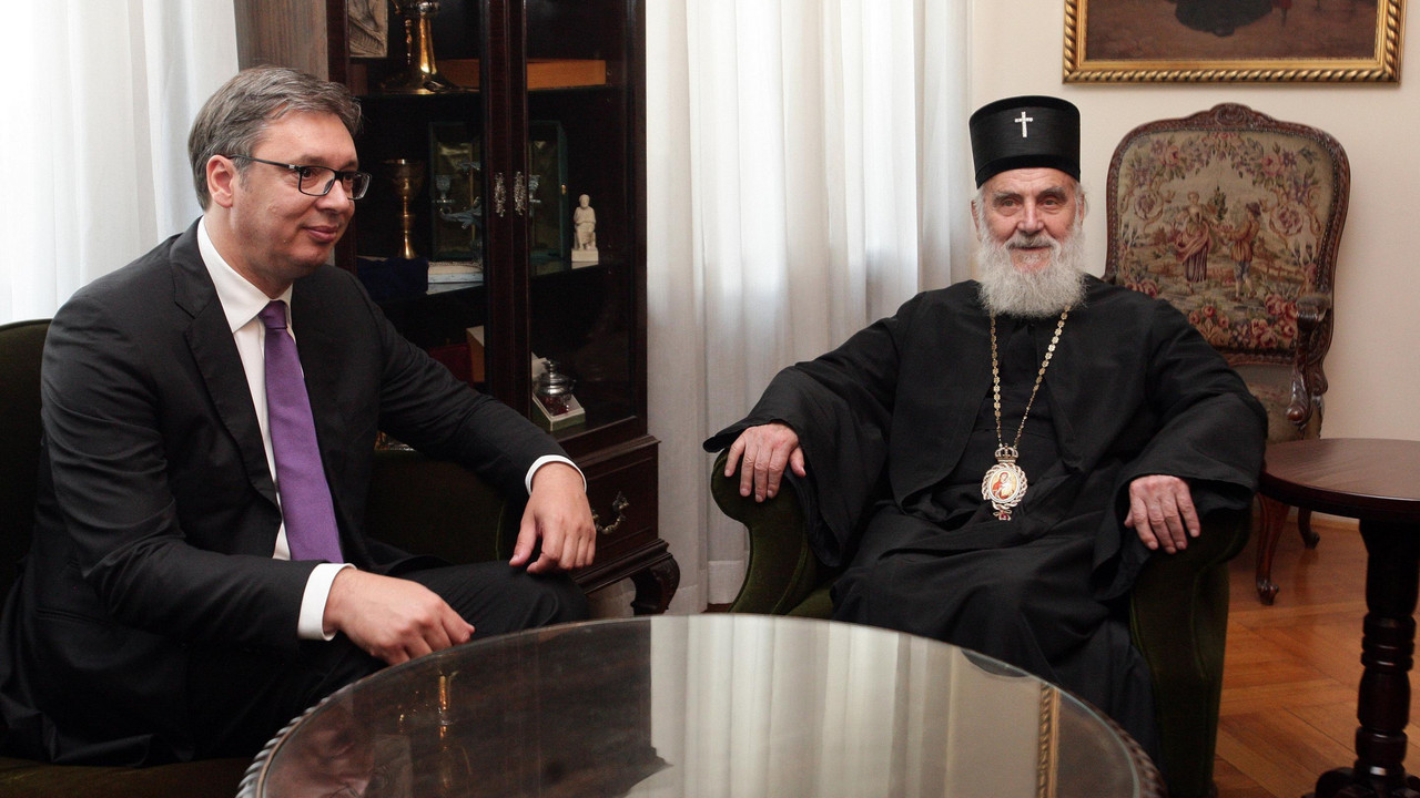 Aleksandra Vučić i patrijarh Irinej