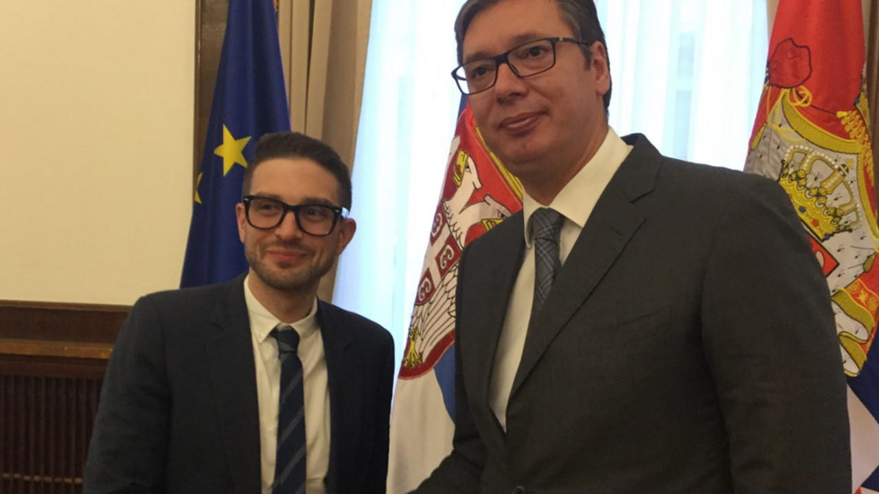 Aleksandar Vučić i Aleksander Soroš