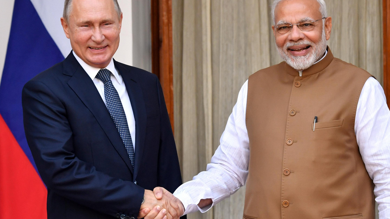 Nerendra Modi i Vladimir Putin