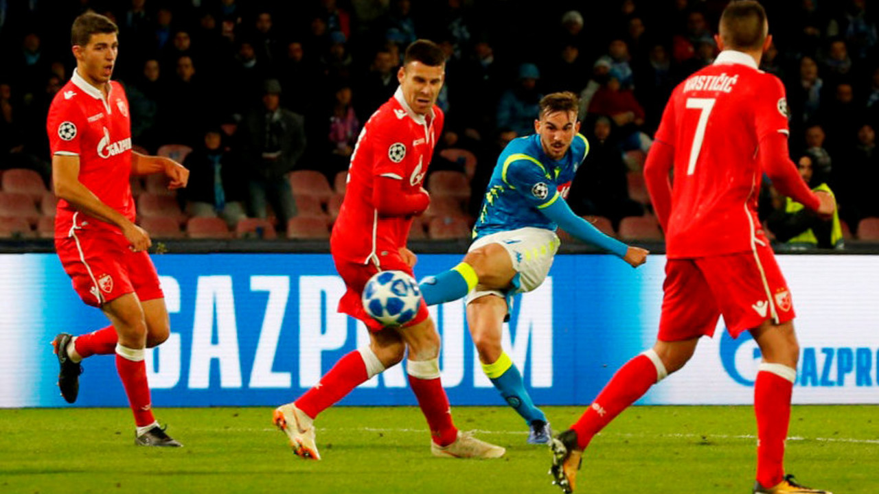 Detalj sa meča Napoli - Crvena zvezda