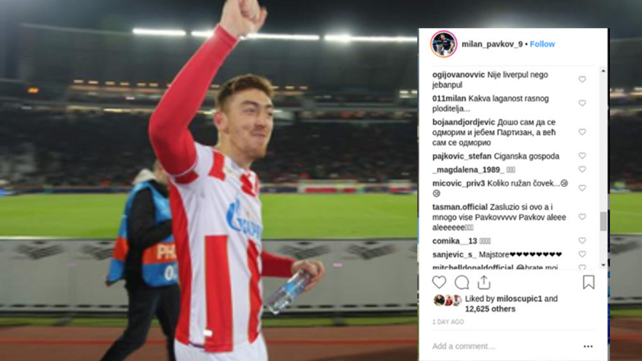 Milan Pavkov i komentari na Instagramu