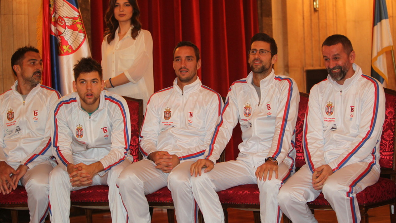 Filip Krajinović, Novak Đoković, Nenad Zimonjić, Viktor Troicki