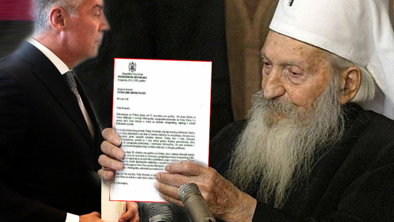Milo Đukanović i patrijarh Pavle