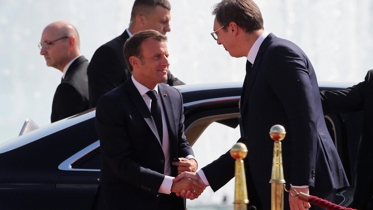 Aleksandar Vučić i Emanuel Makron