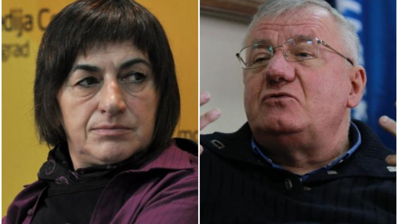 Staša Zajović i Vojislav Šešelj